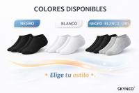 SKYNED Calcetines Invisibles Algodón Antideslizantes – Pack 3/6/9/12/24 Pares Pinkies Hombre Mujer Tobilleros Transpirables - details 2