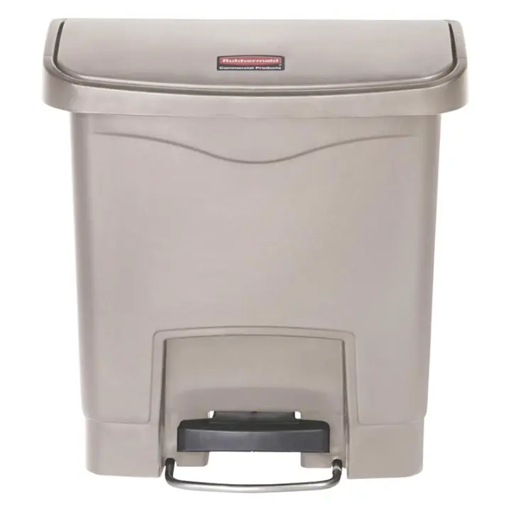 Rubbermaid Slim Jim® de pedal frontal 15 l de resina beige - 1