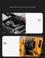 Jeep Wrangler Rubicon De Escala 1:22 Para Niños Modelo De Coche De Aleación Con Sonido Y Luz Juguete De Vehículo De Metal Sin Batería - details 5