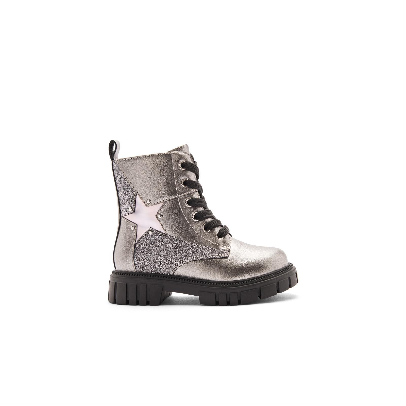 Conguitos - Botas Militares de Niña Caña Media Cremallera Interior Estampado de Estrella para Niña