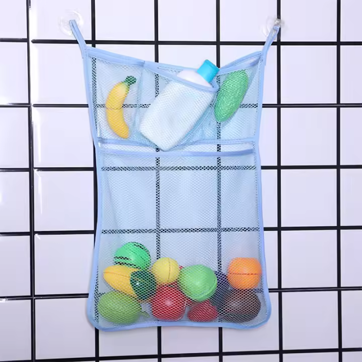 Bolsa De Red Para Juguetes De Baño Para Bebés Con Aspiración De Ventosa Organizador De Muñecas Y Almacenamiento Para Niños En La Bañera - 1