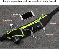 Cinturón para correr con soporte para teléfono, riñonera ajustable, impermeable, para botella de agua, auriculares, gran capacidad - details 1