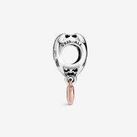 Charm de corazón "Te amo mamá" de Pandora - Regalo para ella - Momentos compatibles en plata de ley y rosa，Incluye Caja Original - details 0