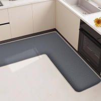 Alfombra De Cocina En Forma De L De Tamaño Grande Color Sólido Antideslizante Absorbente Para Restaurante Y Baño Material De Poliéster 100% - details 6
