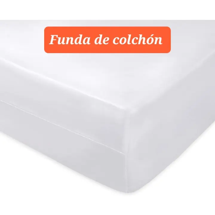 JIMENÉZ HOME JIMÉNEZ HOME - Funda de Colchón Blanca con Cremallera en (L) Tacto Suave, Tejido 100% Poliéster, Transpirable, Antiácaros, Hipoalergénica. Jiménez Home - 1