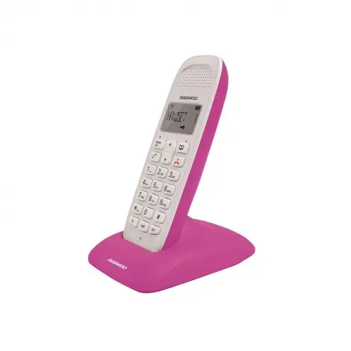 Teléfono Dect Daewoo DTD-1250 Blanco/Rosa (NUEVO) - 1