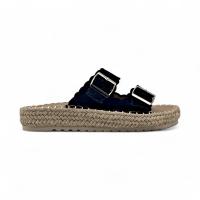 Calzados soraia, Sandalias con Plataforma de Yute y Doble Hebilla, Chanclas con Plataforma de Esparto y Tiras Festoneadas, Calzado Casual con Plataforma de Yute y Diseño Cómodo Liso Bohemio - details 2