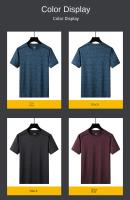 Camiseta Deportiva De Verano Para Hombres Transpirable Y Ligera Con Manga Corta Tejido De Poliéster Y Spandex Secado Rápido Moda Natural Simple - details 5