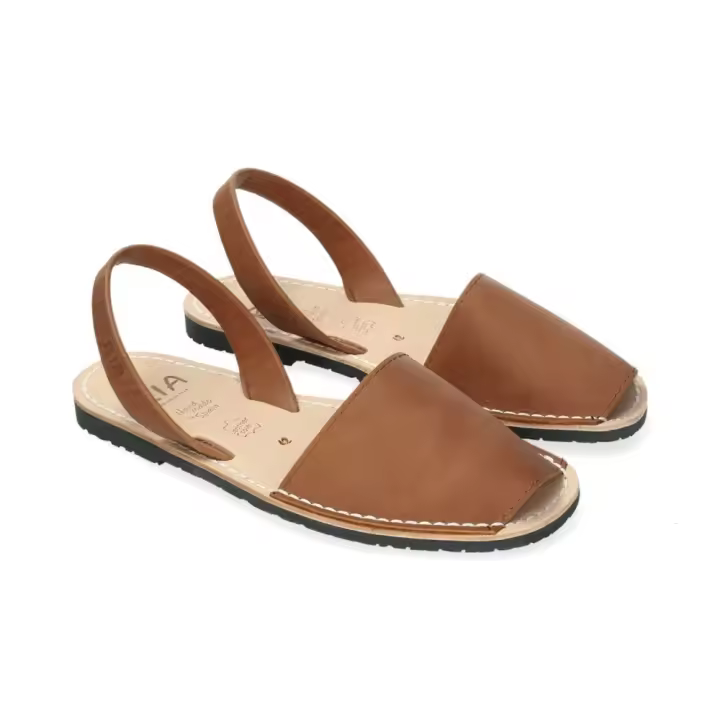 RIA 20002-S2 Sandalias planas de Mujer 12792 XLV MENORQUINA NOBUCK CUERO - 1