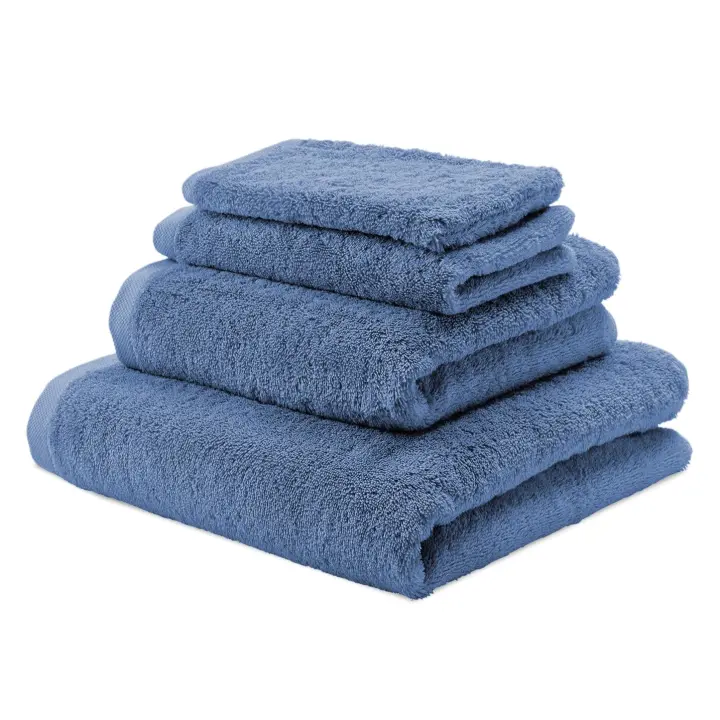 Juego de toallas azul 100% algodón orgánico de 700 gramos GO-GO. Máxima absorción y extra suave. - 1