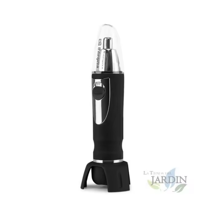 SUINGA Cortapelos con luz para nariz y orejas Orbegozo, sin cables, carcasa ergonómica, funciona a pilas 1xAA (no incluida) - 1