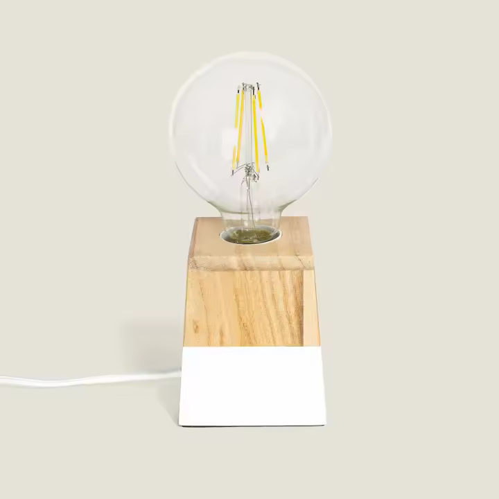 Ledkia Lámpara de Mesa de Madera Lakara Natural - 1