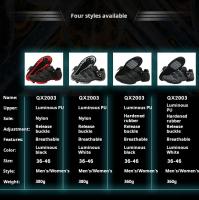 Zapatos De Ciclismo Para Hombre 2024 Antideslizantes Autolock Mountain Bike Sneakers Cuero Suela De Goma Transpirables Talla True - details 4