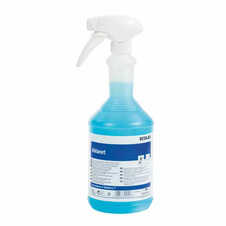 Botella limpiacristales y multiusos profesional 1l con pulverizador  alklanet ecolab li0t4 - 1