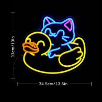 Luz Neón LED De Gato Para Decoración De Pared Luz Neón De Animal USB Para Dormitorio Tienda De Mascotas Tienda De Zoo Casa Del Gato - details 2