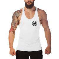 Top De Tanque Para Hombres Profesional Para Bodybuilding Estampado De Logo De Anime Japonés Y Wu Font Prenda De Gimnasio Con Dorsal Y Estilo Fitness Ropa De Verano Muscular Sin Capucha - details 7