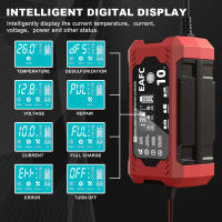 Cargador De Batería Para Coche Y Motocicleta 12V 8A 10A Pantalla Táctil LCD Digital Inteligente Carga Rápida Reparación Pulso - details 3