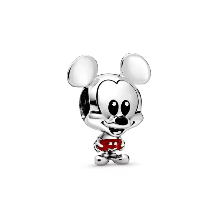 Pandora Disney Charm en plata de ley Mckey Mouse con Pantalones Rojos 798905C01 , para Mujer - 1