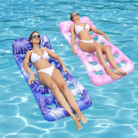 1pc Raft Inflable De Hoja Flotante Para Adultos Hammock De Agua Con Patrón De Hojas Accesorio De Fiesta En La Piscina Unisex - details 0