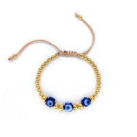Pulseras De Ojos Turcos Múltiples Colores Para Mujer Con Cuentas Plateadas Doradas Accesorios De Moda Bohemia Geométricas - details 3
