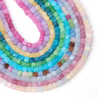 Cuentas De Piedra Natural Toramina 5x5mm Apatita Y Morganita Para Fabricación De Joyas Pulseras Colgantes 15'' - details 1