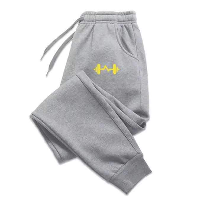 Pantalones Casuales Para Hombre Con Cierre De Cordón Estampados De Otoño E Invierno De Poliéster Pantalones De Deporte Para Correr Y Salir - 1