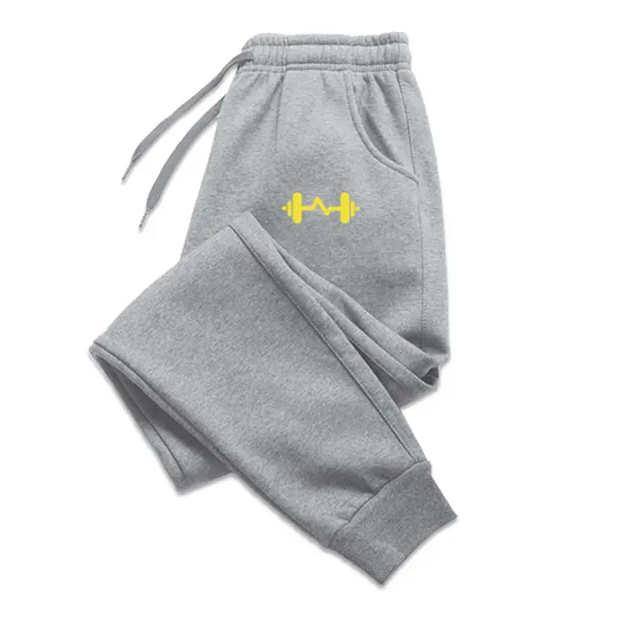 Pantalones Casuales Para Hombre Con Cierre De Cordón Estampados De Otoño E Invierno De Poliéster Pantalones De Deporte Para Correr Y Salir - 1