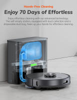 Limpiador de robot ILIFE T20S, potencia de succión de 5000Pa, tiempo de funcionamiento de 260 minutos, sistema de estación de vaciado automático, navegación LDS, control de aplicación, bolsa de polvo de 3.5L - details 2