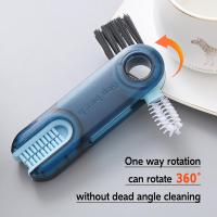 Feliciay 3pcs 3-in-1 Cup Lid Crevice Cleaning Brush,Cleaning Tools for Home Kitchen, Portable Bottle Cleaning Brush,Three colors - details 2