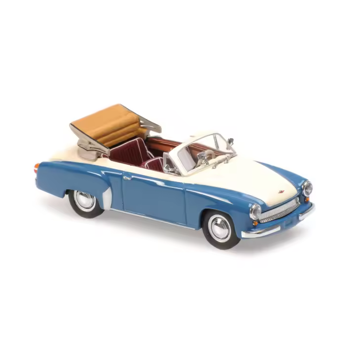 MINICHAMPS 1/43 WARTBURG A 311 CABRIOLET GRIS Y BLANCO 1958 - 940015930 - 1