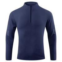 Camiseta Deportiva Para Hombres 2024 Con Cierre Y Cuello Redondo Manga Larga Transpirable Para Entrenamiento Y Baloncesto Ropa De Exterior - details 13