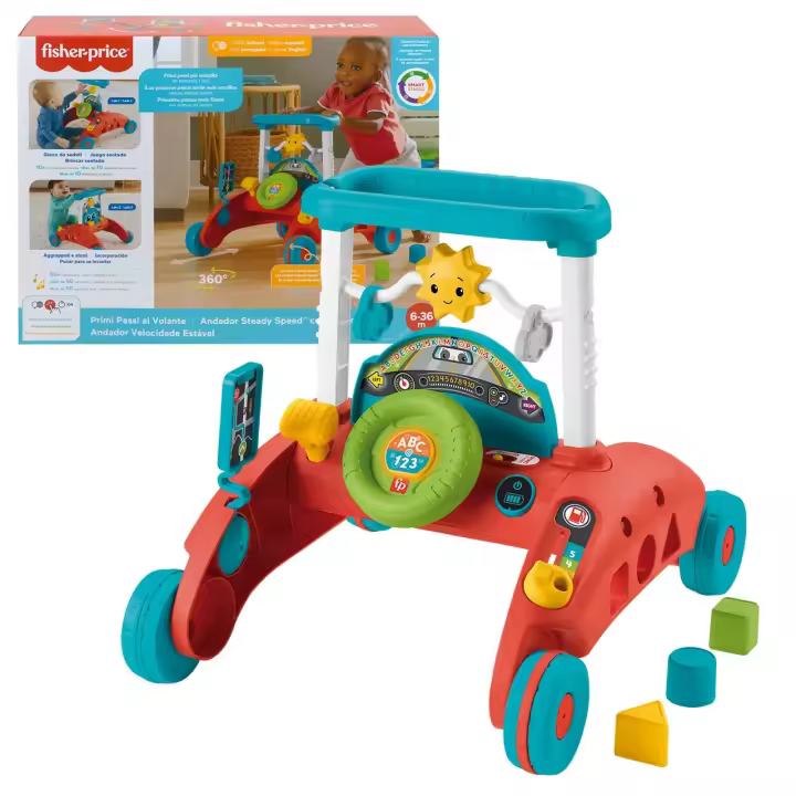 Fisher-Price Andador 2 caras Correpasillos con actividades con luces y sonidos. juguete para bebé +6 meses (Mattel HJP46) - 1
