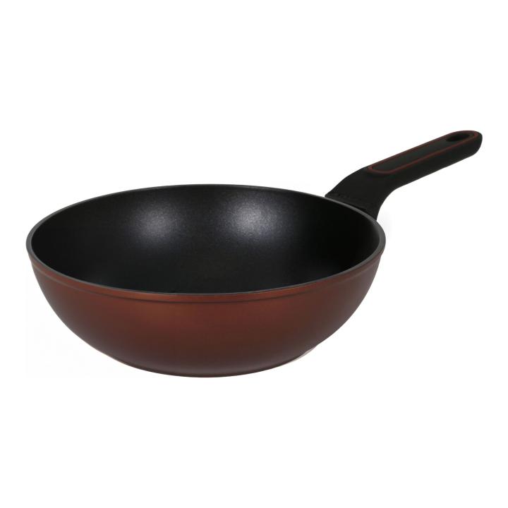 Quttin - Sartén Wok Sahara 24cm Aluminio Forjado, Full Inducción Apta para Todas las Cocinas - Resistente y Antiadherente, Diseño Ergonómico y Fácil de Limpiar