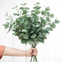 Flores Artificiales Verdes De Alta Calidad Eucalipto De Seda Hojas Postizas Para Decoración De Casas Y Boda Arreglo Floral DIY - details 2