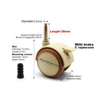 4Pcs 2'' Rodillos Giratorios Para Muebles Cuna Con Freno Ruedas De Nylon Soporte De Pie De Muebles Para Sillas Cama Bebé Carroleta - details 3