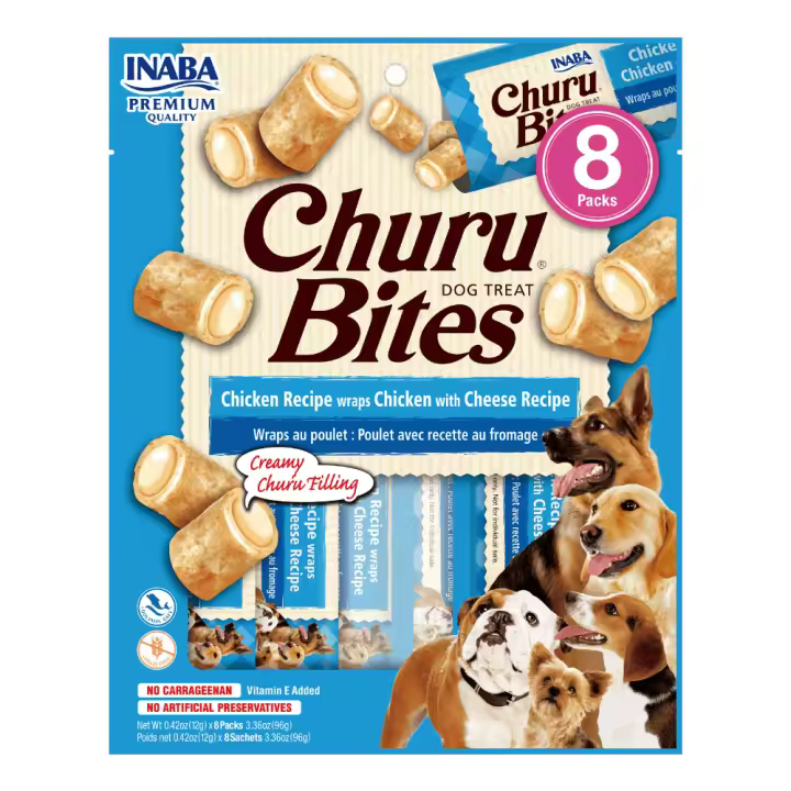 Churu DOG Bites Pollo y Queso (8x12gr) - 1