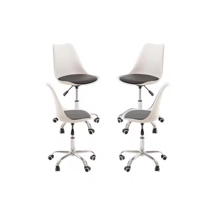 Pack 4 Sillas Neo - Blanco y Negro - 1