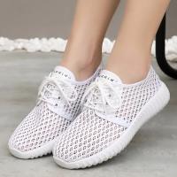 Zapatos De Mujer Moda Talla Grande Blancos Transpirables Con Encaje Antideslizantes Punta Redonda Clásica Para Primavera A148 - details 1
