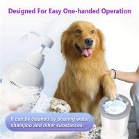 Limpia Patas De Perro Recargable USB Masajeador Automático Desmontable Con Cerdas De Silicona Limpiador De Uñas Para Mascotas - details 0