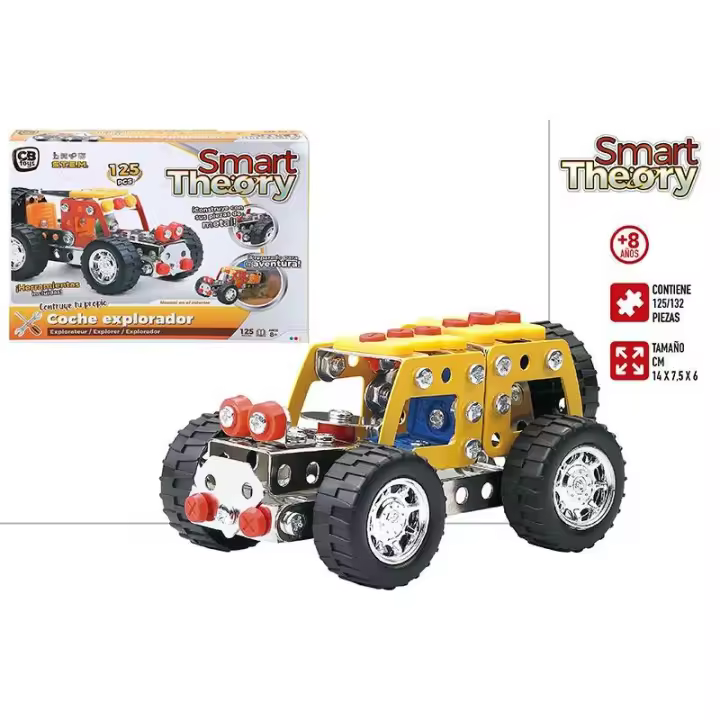 COLORBABY  JUEGOS DE CONSTRUCCIONES COCHE METAL 125/132PIEZAS IDEAL PARA REGALOS Y CUALQUIER MOMENTOS +8A - 1