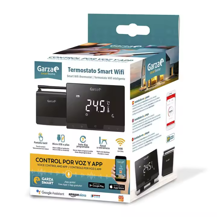 Garza Termostato Inteligente Wifi - Control Remoto - Ahorro Energía - 1