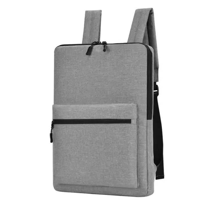 Mochila Ultrafina Para Portátil De 14" 15.6" Hombre Mujer Estilo Casual Impermeable Bolsa De Trabajo Multifuncional Color Gris/Black - 1