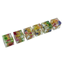Set De 6 Poliedros Exquisitos En Resina Multicolor Retro Para Juegos De Mesa DND RPG TRPG Juguete Portátil Para Fiestas - details 21