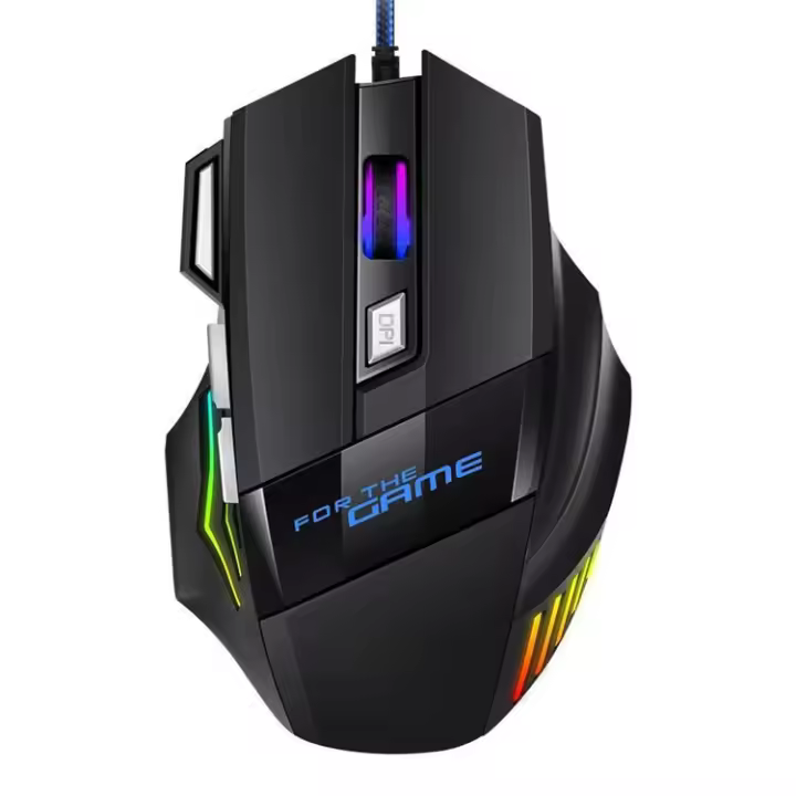 Ratón De Juego X8 Mecánico Con Cable 7 Botones Ergonómico RGB Retroiluminado USB 800/1200/1600/3200 Dpi Con Botón De Ajuste De DPI - 1