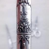 Estuche de agujas vintage-Aguja de plata Agujas de coser de almacenamiento Soporte para aguja de bordado Herramientas de costura portátiles - details 2