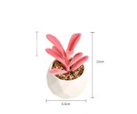 Plantas Artificiales De Suculentas Rosadas Con Maceta Para Decoración De Jardín Y Hogar Fake Bonsai Flor Accesorios De Planta - details 8