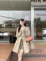 Abrigo De Trench Elegante Para Mujer plus Talla Primavera/Otoño Con Cierre De Cordón Estilo Coreano Casual Versátil Con Bolsillos - details 45
