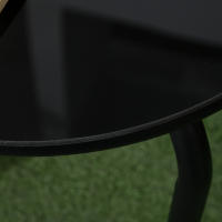 3 Piezas Juego de Muebles de Jardín, Juego de Bistro with 2 Sillas y Mesa de Café, Muebles de Balcón with Juego de Asiento, Muebles de Jardín de Acero Beige - details 4