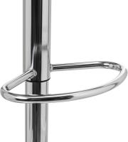 Set of 2 High Kitchen Stools, 360° Swivel, Height Adjustable Bar Stools (83-104 cm), with Backrest, Faux Leather Material, Metal Frame and Footrest, Grey - details 6