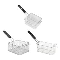 Cesta De Freír De Acero Inoxidable Con Mango Para Barbacoa Patatas Fritas Anillos De Cebolla Multipropósito Para Casa Y Café - details 0